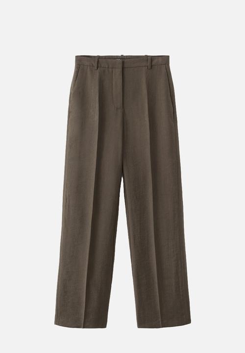 MANGO - Trousers tempo - dark brown