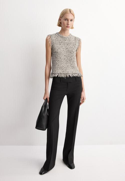 MANGO - Top flequis - black