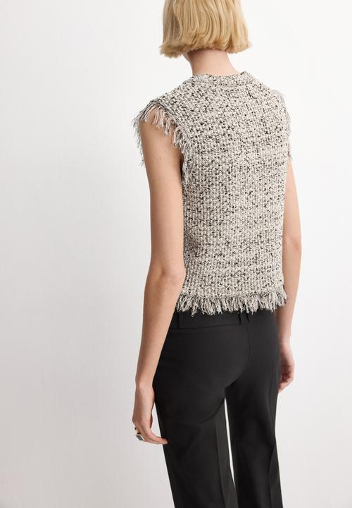 MANGO - Top flequis - black
