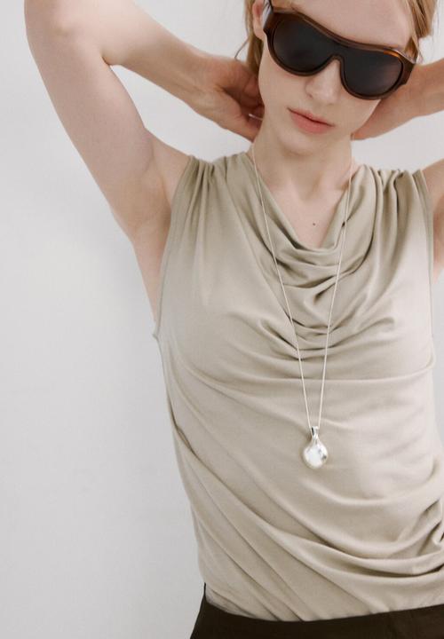 MANGO - T-shirt nice - light/pastel gray