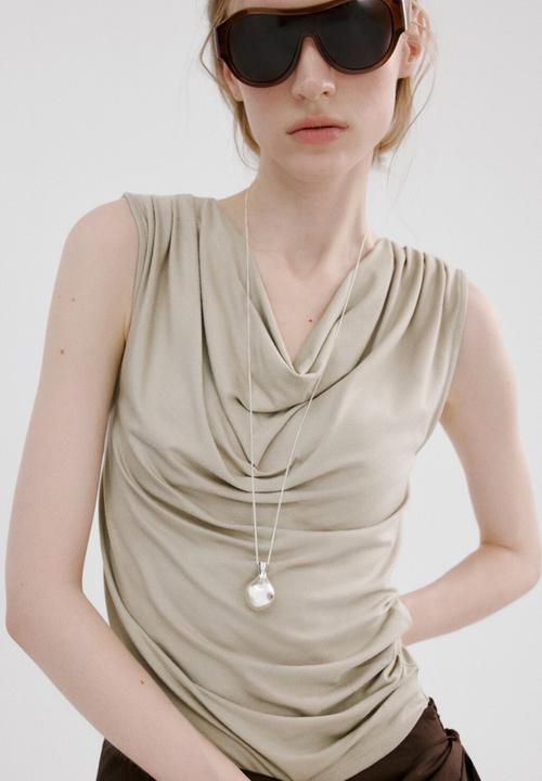 MANGO - T-shirt nice - light/pastel gray