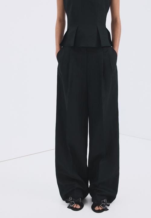 MANGO - Trousers lbolga - navy