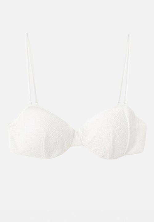 MANGO - Bikini top lesbos- light beige