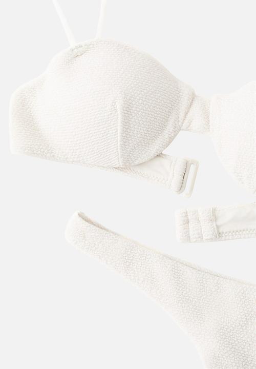 MANGO - Bikini top lesbos- light beige