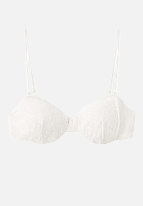 MANGO - Bikini top lesbos- light beige