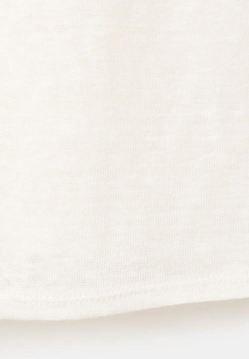 MANGO - T-shirt linito - natural