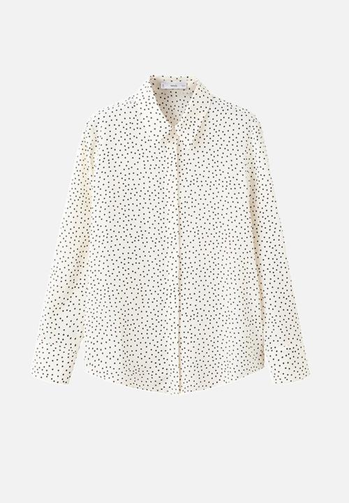 MANGO - Shirt basic- light beige