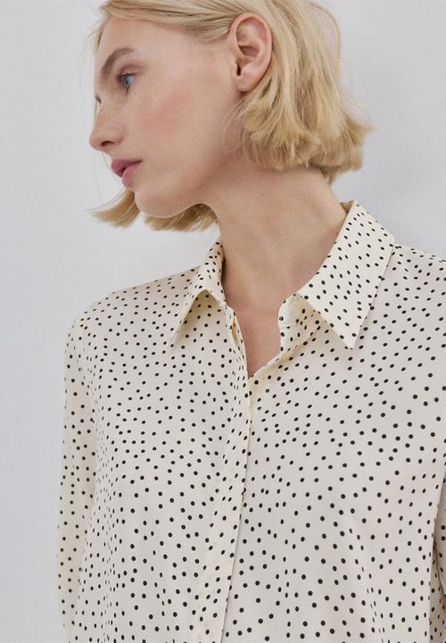 MANGO - Shirt basic- light beige