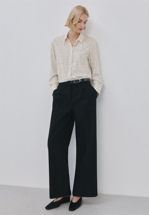 MANGO - Shirt basic- light beige