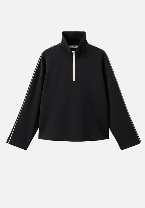 MANGO - Sweatshirt pipin- black