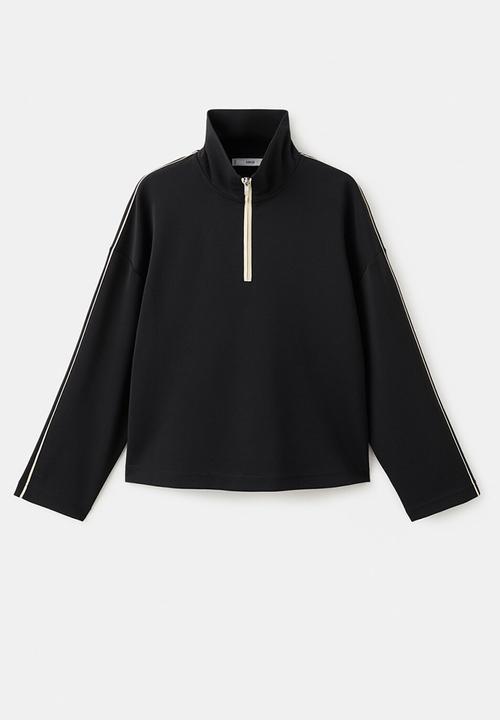 MANGO - Sweatshirt pipin- black