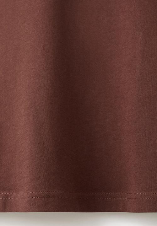 MANGO - T-shirt chals- rust/copper