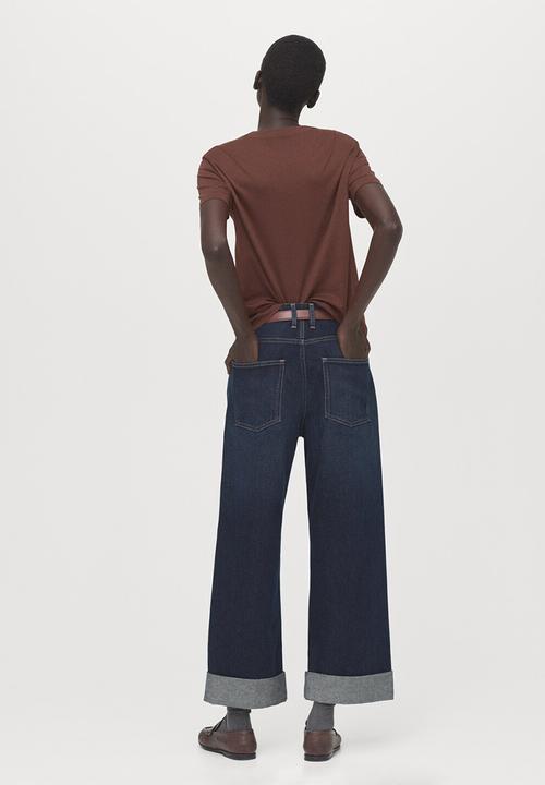 MANGO - T-shirt chals- rust/copper