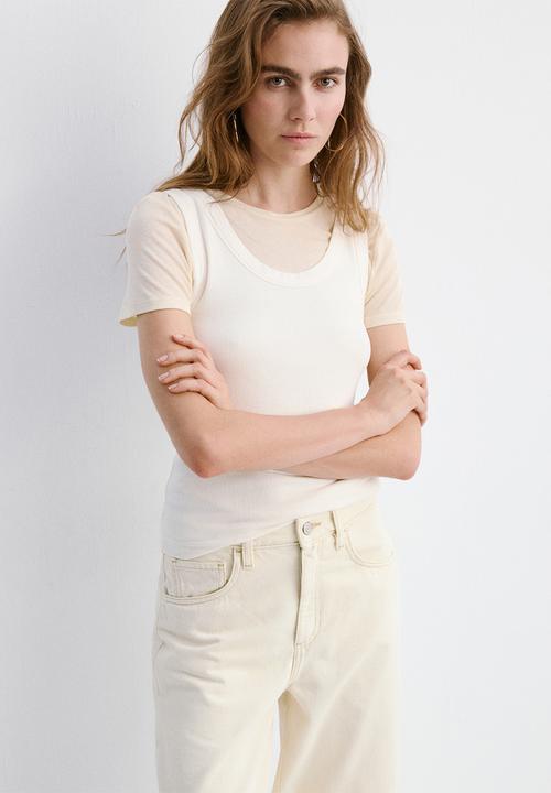 MANGO - Jeans bet- natural