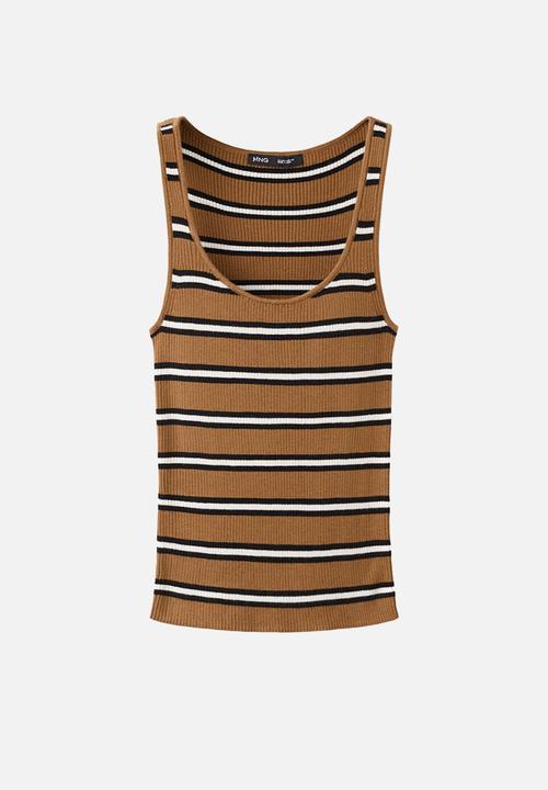 MANGO - Top luko - dark brown