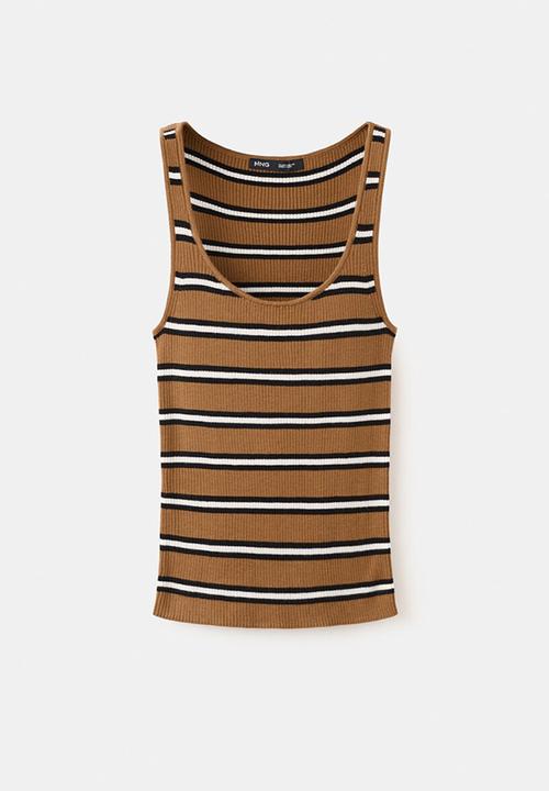 MANGO - Top luko - dark brown