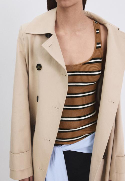MANGO - Top luko - dark brown