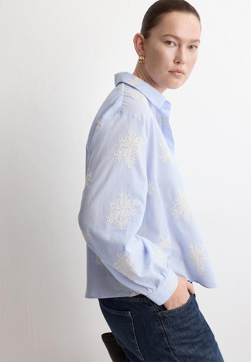 MANGO - Shirt pucara - light/pastel blue