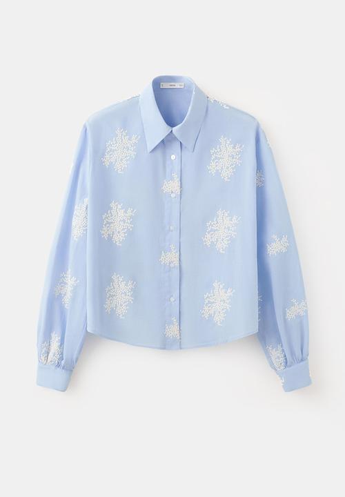 MANGO - Shirt pucara - light/pastel blue