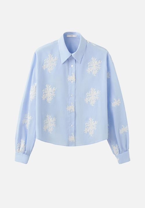 MANGO - Shirt pucara - light/pastel blue