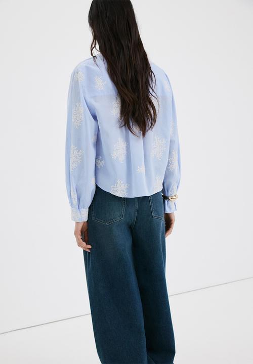 MANGO - Shirt pucara - light/pastel blue