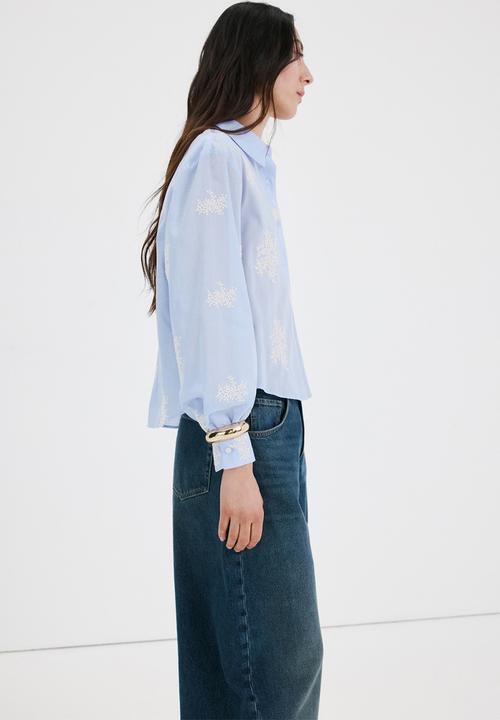MANGO - Shirt pucara - light/pastel blue