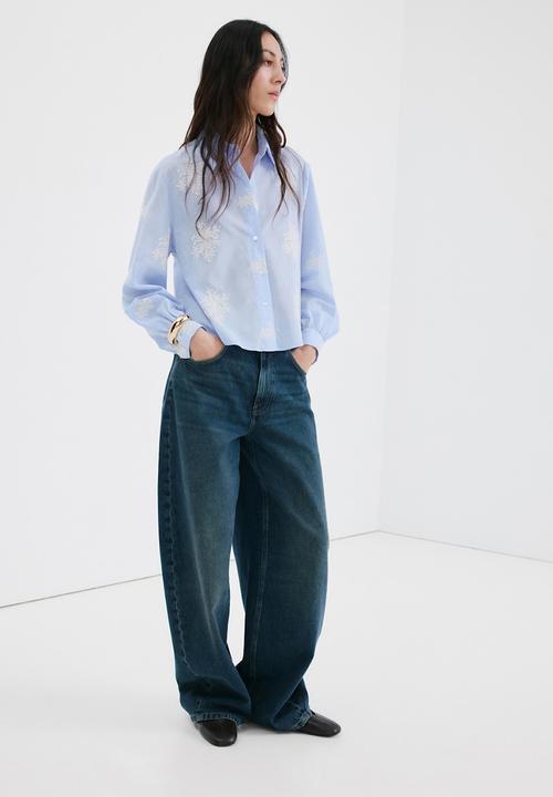 MANGO - Shirt pucara - light/pastel blue
