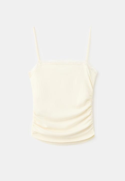 MANGO - Top telma - light/pastel yellow