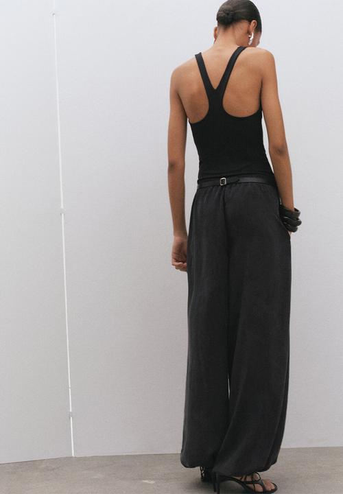 MANGO - Trousers rini - black