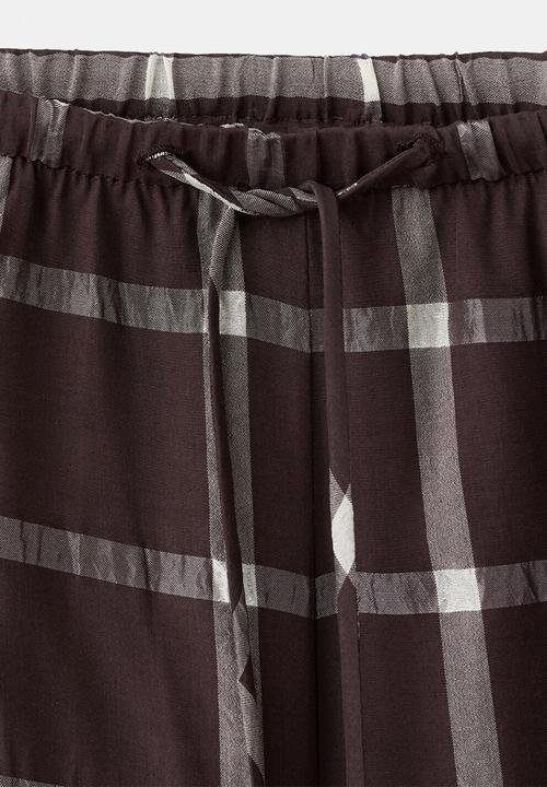 MANGO - Trousers marmol - dark red