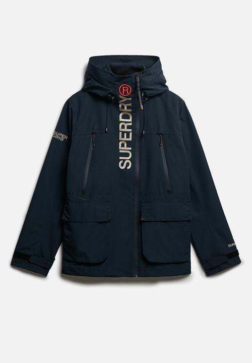 Superdry. - Hood ultimate emb windbreaker  - eclipse navy
