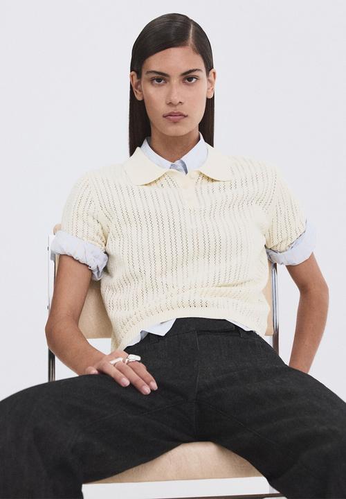 MANGO - Sweater cannoli - light beige