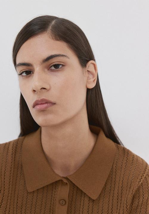MANGO - Sweater cannoli - dark brown