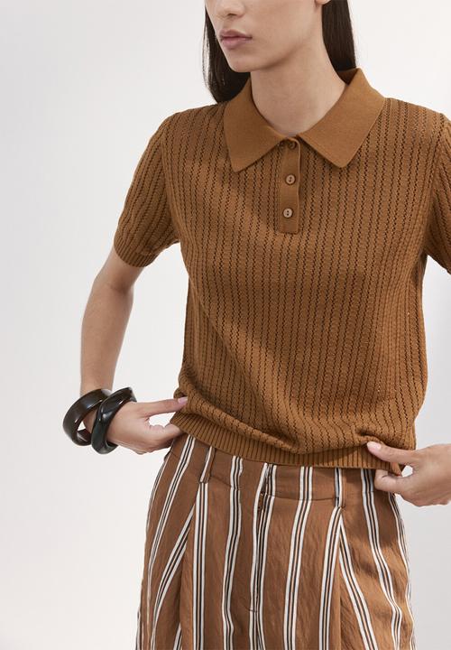 MANGO - Sweater cannoli - dark brown