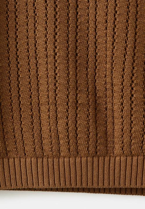 MANGO - Sweater cannoli - dark brown