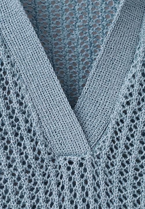 MANGO - Sweater orange - light/pastel blue