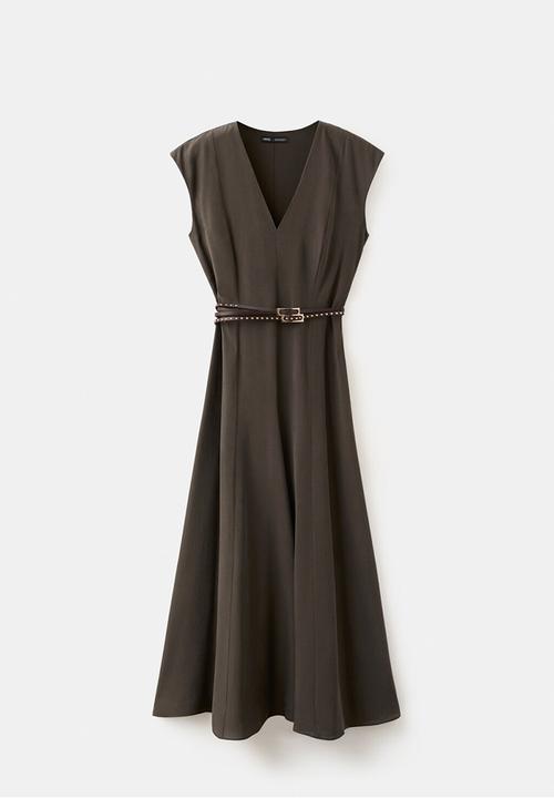 MANGO - Dress ramone - brown