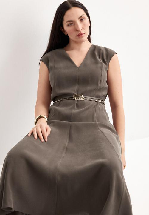 MANGO - Dress ramone - brown
