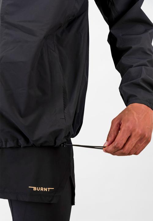 Burnt  - Fundamental men's waterproof jacket - black