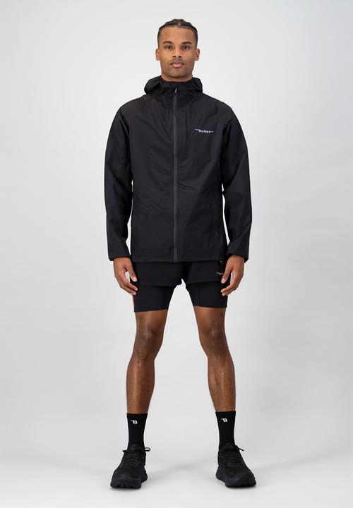 Burnt  - Fundamental men's waterproof jacket - black