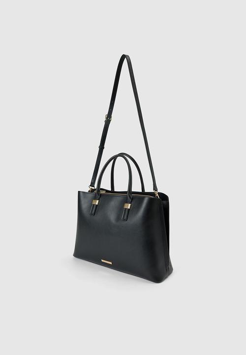 Forever New - Kate laptop metal detail tote bag in black