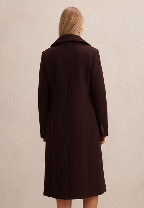 Forever New - Danielle Single Breasted Coat in Berry