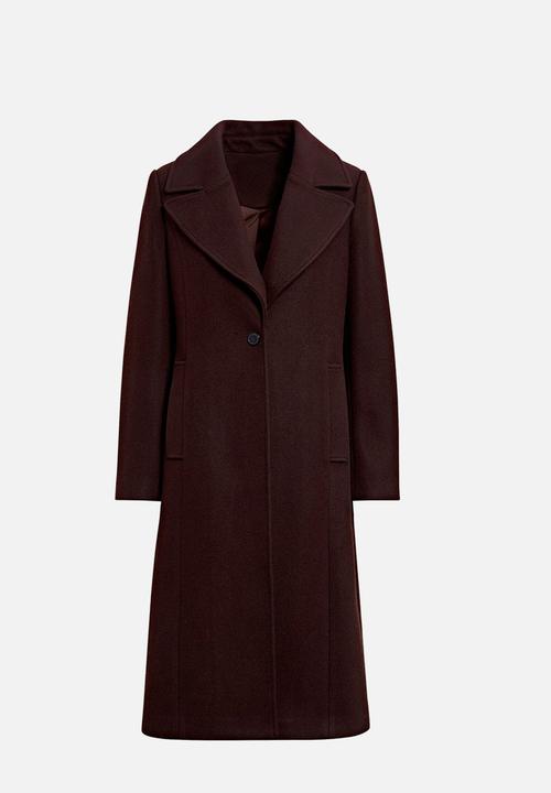 Forever New - Danielle Single Breasted Coat in Berry