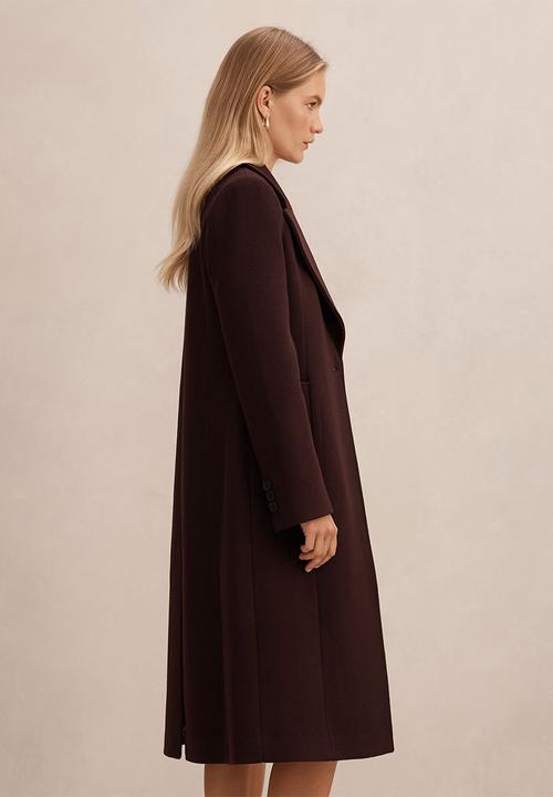Forever New - Danielle Single Breasted Coat in Berry