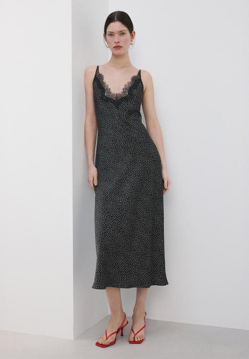 MANGO - Dress silver2 - black