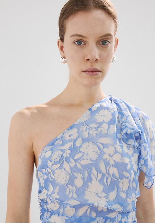 MANGO - Dress corina - medium blue