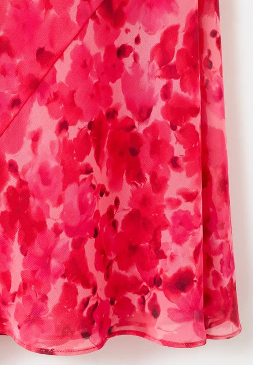 MANGO - Dress unia - red