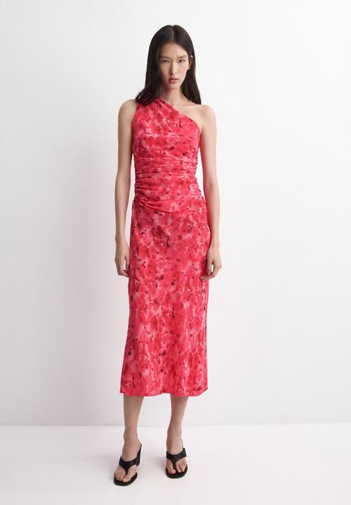 MANGO - Dress unia - red
