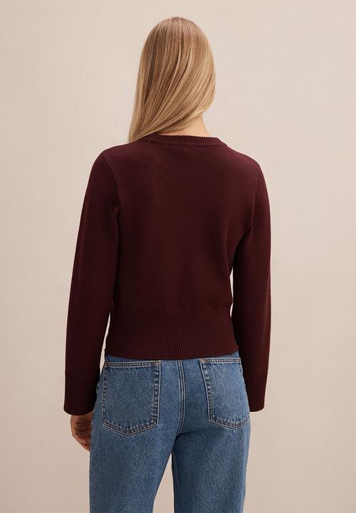 Forever New - Ella Wide Sleeve Sweater in Deep Wine