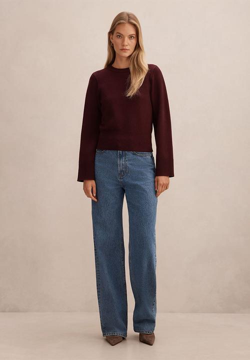 Forever New - Ella Wide Sleeve Sweater in Deep Wine